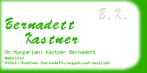 bernadett kastner business card